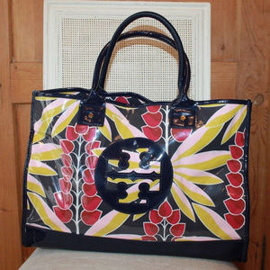Tory Burch~Large Tote~Navy Floral